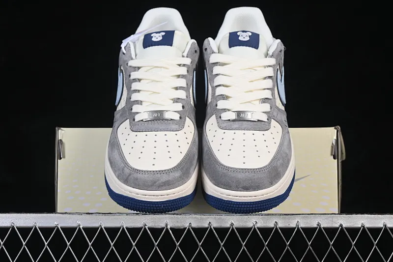 All categories Nk Air Force 1 Air Force series Nk Air Force 1 Low Air Force low top Nike Air Force 1'07 Low Violent Bear joint white blue gray suede Air Force 1 low top casual sneakers XD9314-610